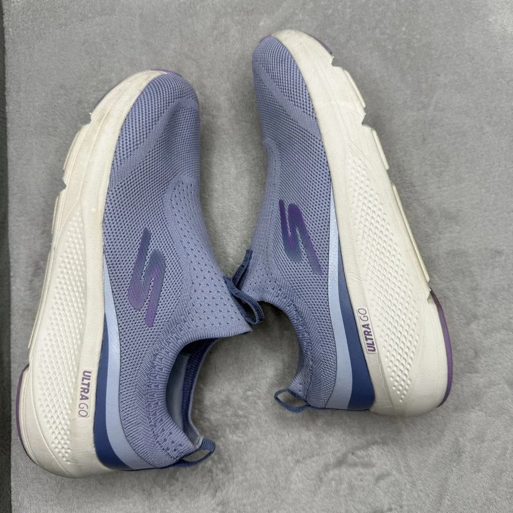 Skechers GOwalk Slip-Ins Ultra Go Knit Walking Shoes Lavender Women's 7.5